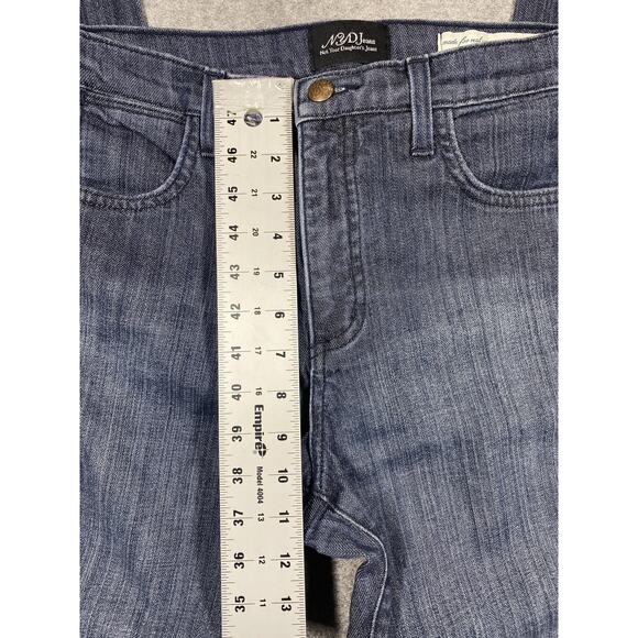 NYDJ Jeans Womens 10P Petite Blue Classic Straight Leg Made in USA Stretch Denim - Picture 5 of 13